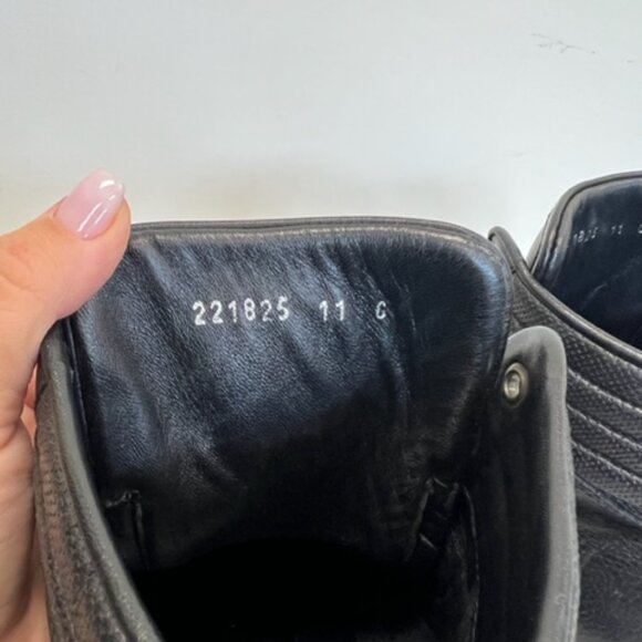 GUCCI coda Guccissima black leather high-top sneakers 221825 size11 - Picture 8 of 11